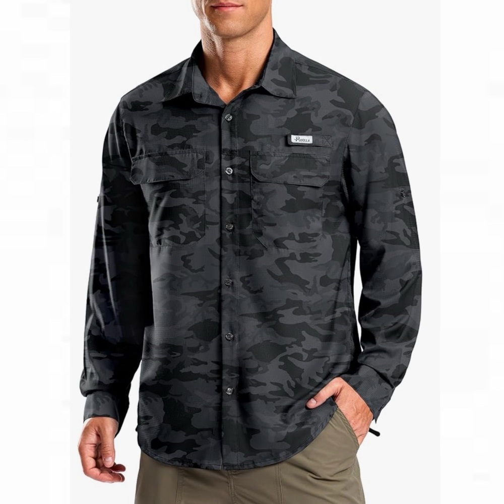 Pudolla Performace Outdoor Gear Shirt in Gray Camo